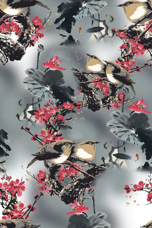 花卉印花华亿平台图片