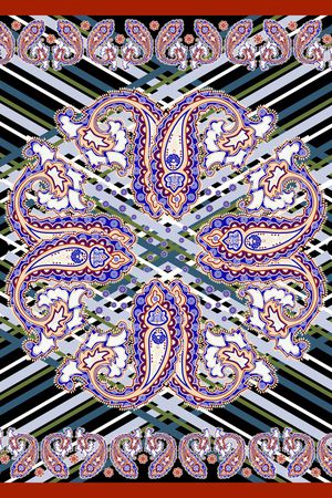 佩斯利印花华亿平台图片