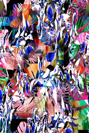 抽象印花华亿平台图片