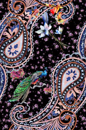 佩斯利印花华亿平台图片