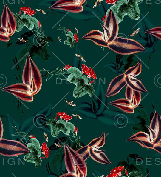 简单大气花印花华亿平台图片