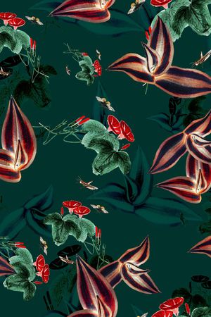 简单大气花印花华亿平台图片