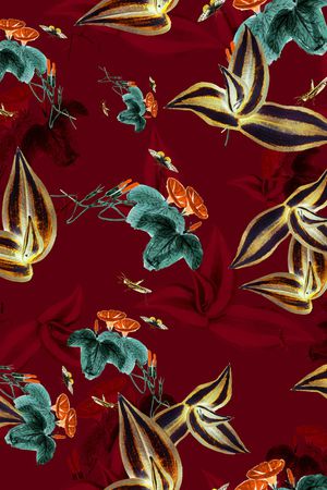 简单大气花印花华亿平台图片