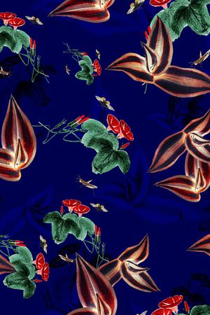 简单大气花印花华亿平台图片