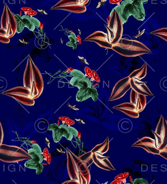 简单大气花印花华亿平台图片