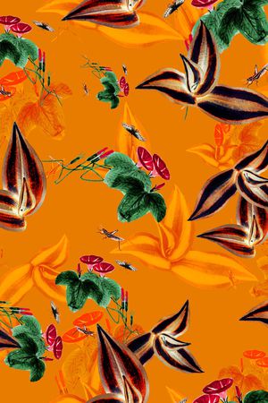 简单大气花印花华亿平台图片