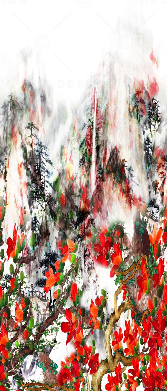 花卉印花华亿平台图片