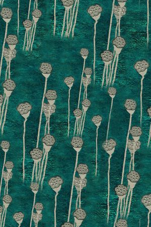 工笔画印花华亿平台图片