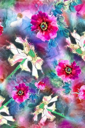 荷花印花华亿平台图片