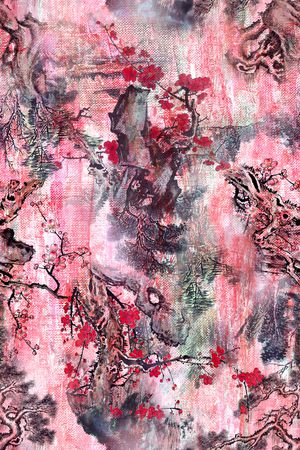 梅花印花华亿平台图片