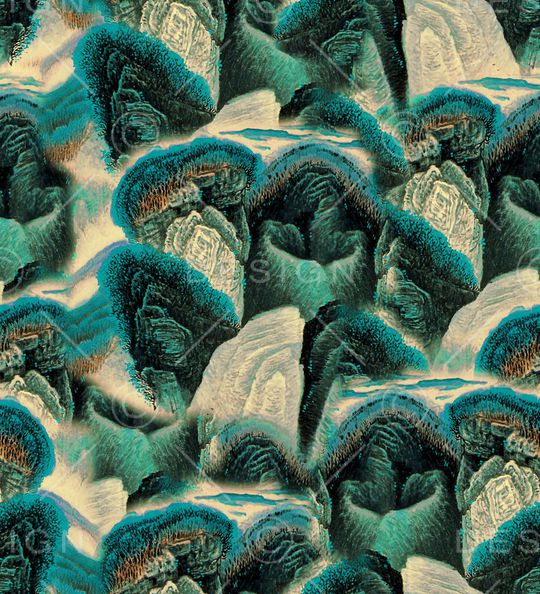 中国风印花华亿平台图片