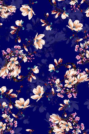 花卉印花华亿平台图片