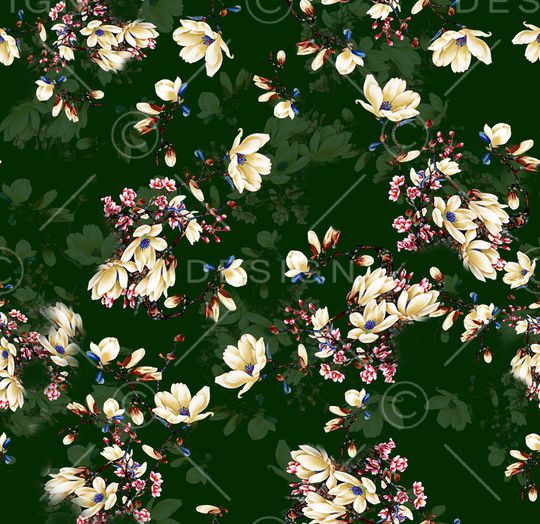 花卉印花华亿平台图片