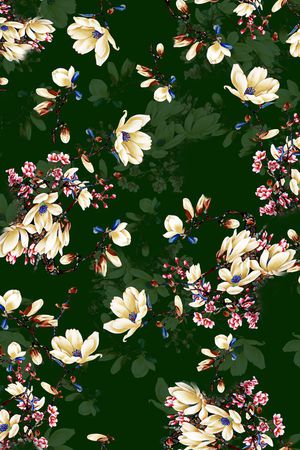 花卉印花华亿平台图片