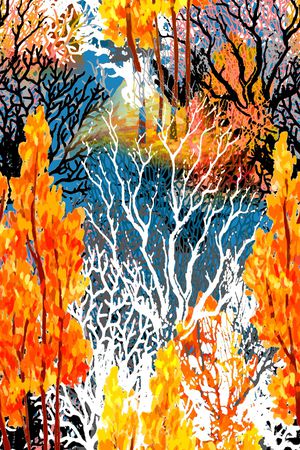 风景印花华亿平台图片