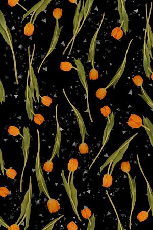 郁金香印花华亿平台图片