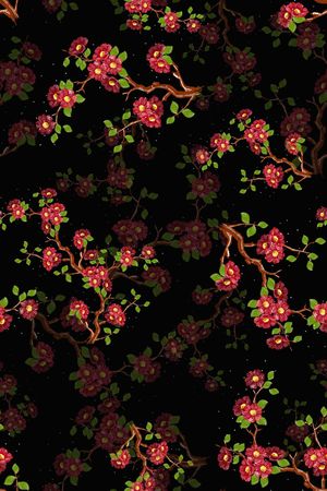 手绘花卉印花华亿平台图片