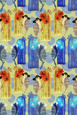 手绘涂鸦图案印花华亿平台图片