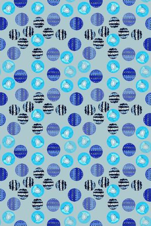 手绘圆圈组合印花华亿平台图片