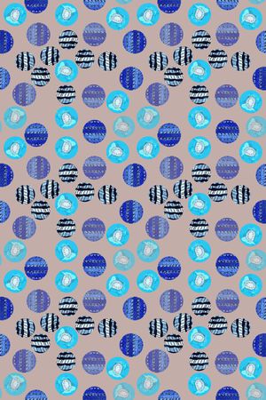 手绘圆圈组合印花华亿平台图片