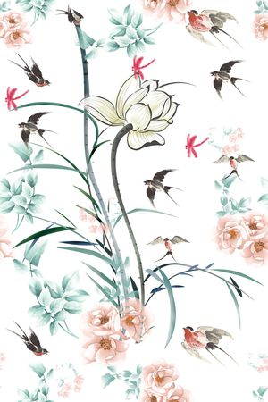 燕子印花华亿平台图片