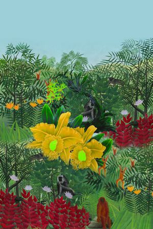 竹林印花华亿平台图片