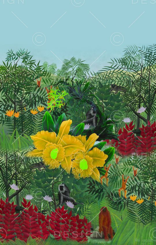 竹林印花华亿平台图片