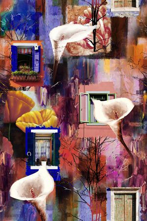 抽象印花华亿平台图片