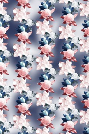 春夏清爽雪纺真丝棉丝巾布料泳装童趣印花印花华亿平台图片