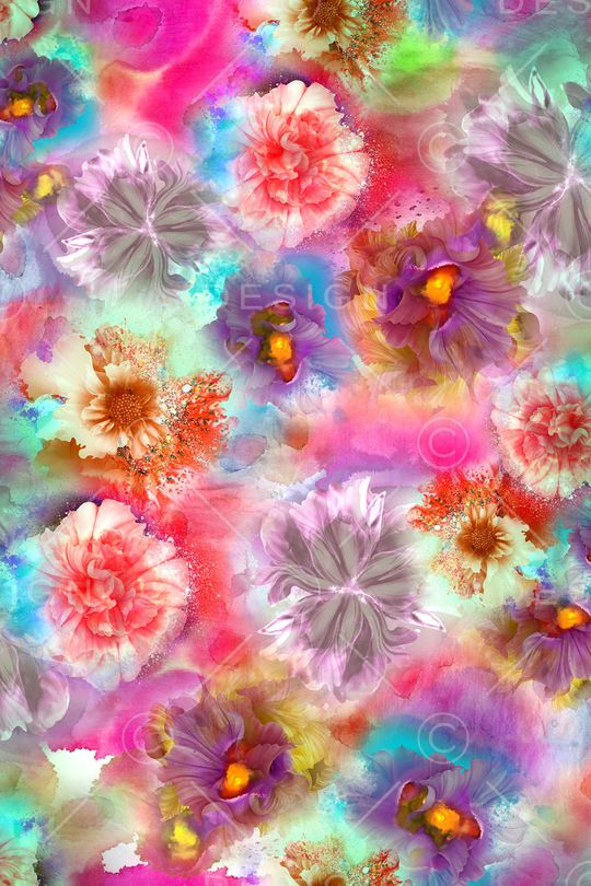 花卉印花华亿平台图片