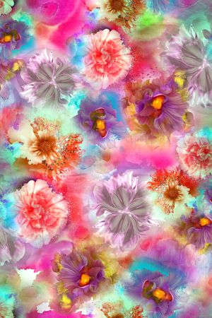 花卉印花华亿平台图片