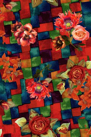 花卉印花华亿平台图片