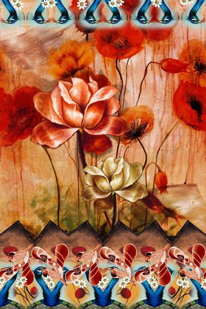 中国风印花华亿平台图片