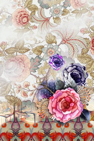 欧式印花华亿平台图片