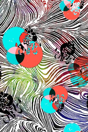 圆形印花华亿平台图片