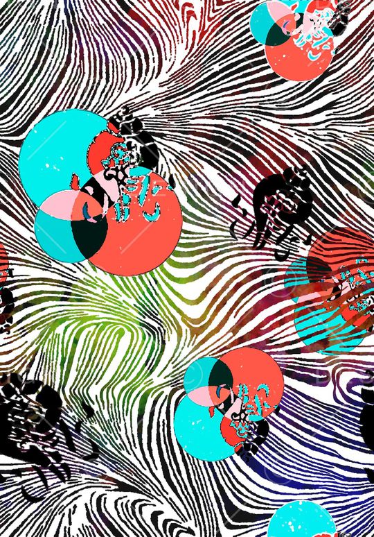 圆形印花华亿平台图片