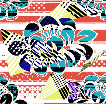 花卉印花华亿平台图片