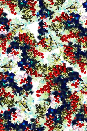 水墨画印花华亿平台图片