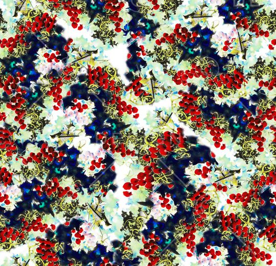 水墨画印花华亿平台图片