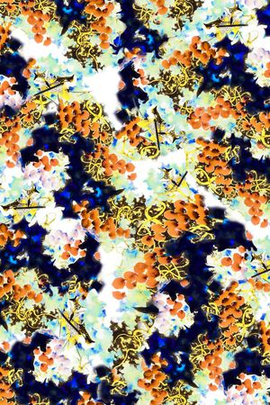 水墨画印花华亿平台图片