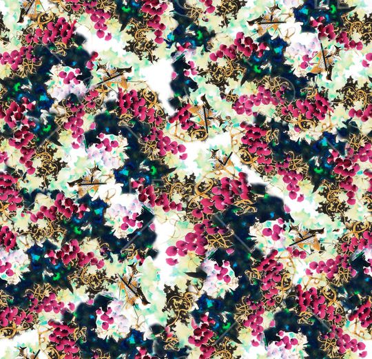 水墨画印花华亿平台图片