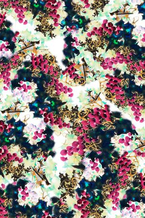 水墨画印花华亿平台图片