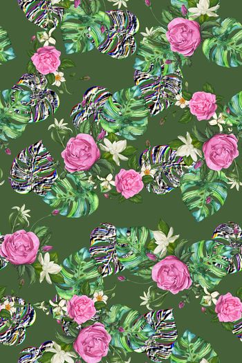 875994-立体金属芭蕉叶花卉