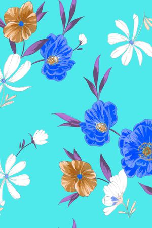 小碎花印花华亿平台图片