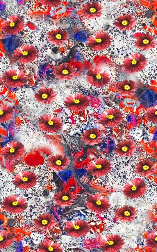 花卉印花华亿平台图片