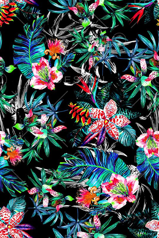 热带风印花华亿平台图片