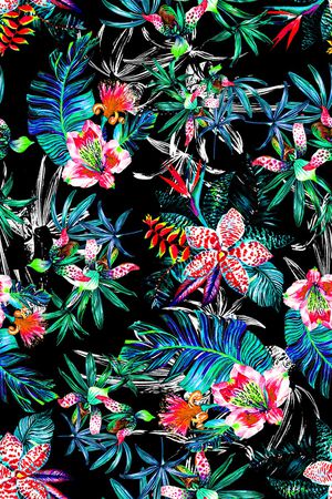 热带风印花华亿平台图片