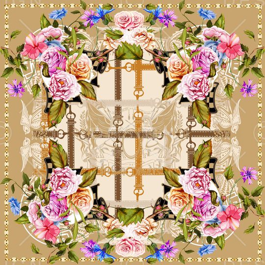 花卉印花华亿平台图片