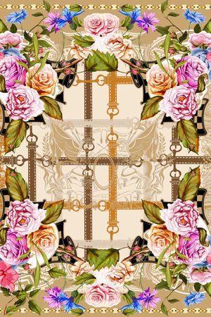 花卉印花华亿平台图片