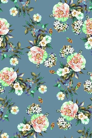 花卉印花华亿平台图片